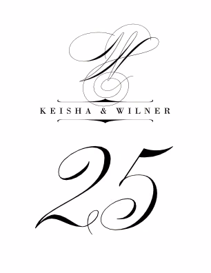 Poem Script Monogram Table Numbers