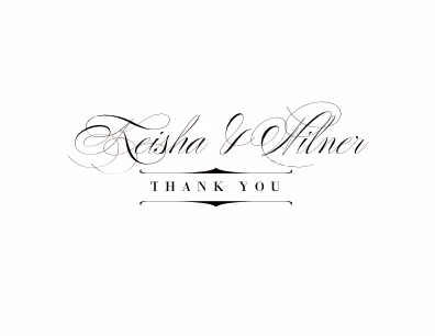 Poem Script Monogram Thank You Notes