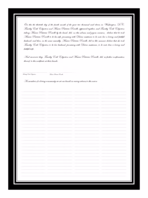 Quaker Simple Justified Certificate