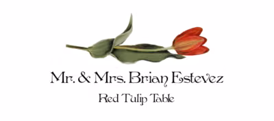 Red Tulip Place Cards