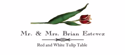 Red and White Tulip Place Cards