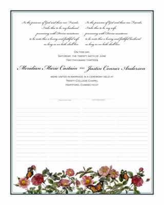 Rose Garden Certificate