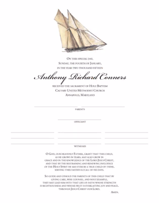 Sailboat Certificate