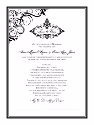 Scottish Luckenbooth Spiral Swirl Certificate