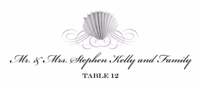 Seashell Scallop Swirl Place Cards