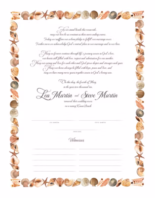 Sea Shell Border 01 Certificate