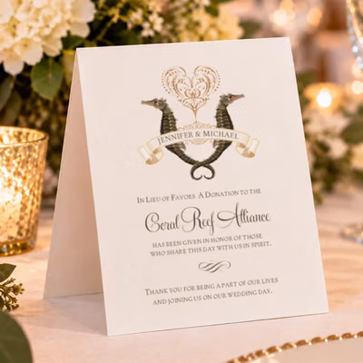Tented Donation Card