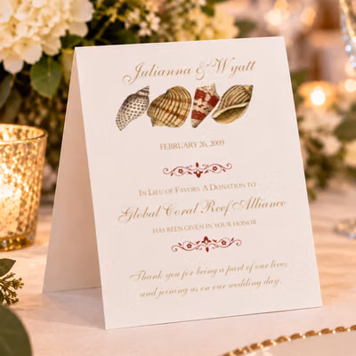 Tented Donation Card