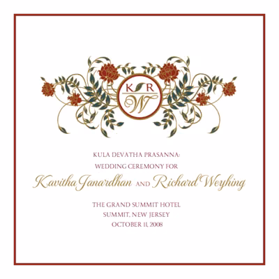Shadi (Square) Wedding Programs