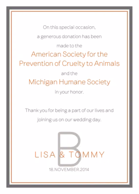 Brownstone Monogram 15 Donation Cards
