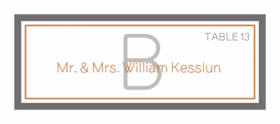 Brownstone Monogram Place Cards