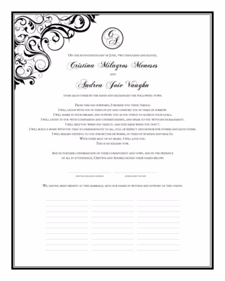 Spiral Swirl Corner Certificate
