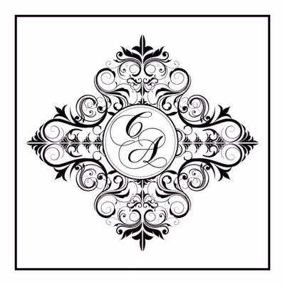 Spiral Swirl Monogram Wedding Programs