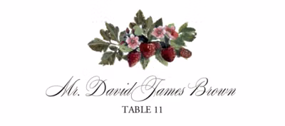 Strawberry Patch Place Cards