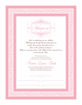 Swirl Monogram Flourish Certificate