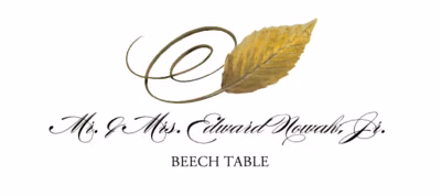 Beech Swirly Leaf Place Cards
