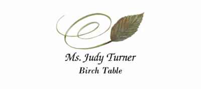 Birch Swirly Leaf Place Cards