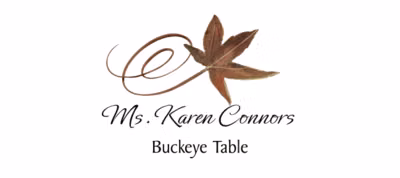 Buckeye Swirly Leaf Place Cards