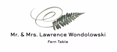 Fern Swirly Leaf Place Cards