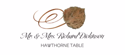 Hawthorne Swirly Leaf Place Cards