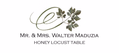 Honey Locust Swirly Leaf Place Cards