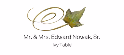 Ivy Swirly Leaf Place Cards