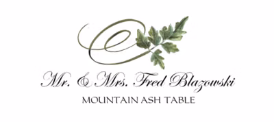 Mountain Ash Swirly Leaf Place Cards