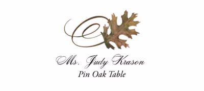 Pin Oak Swirly Leaf Place Cards