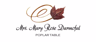 Poplar Swirly Leaf Place Cards