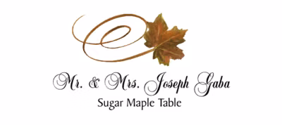 Sugar Maple Swirly Leaf Place Cards