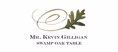 Swamp Oak Swirly Leaf Place Cards