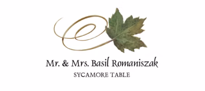 Sycamore Swirly Leaf Place Cards