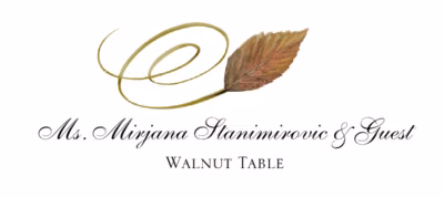 Walnut Swirly Leaf Place Cards