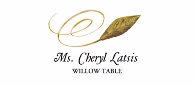 Willow Swirly Leaf Place Cards