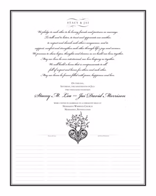 Tree of Life Heart Certificate