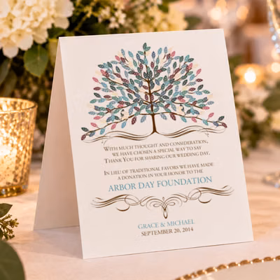 Tented Donation Card