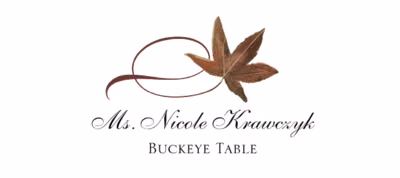 Buckeye Twisty Leaf Place Cards