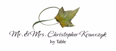 Ivy Twisty Leaf Place Cards