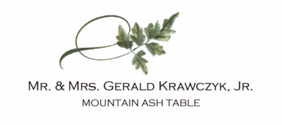 Mountain Ash Twisty Leaf Place Cards