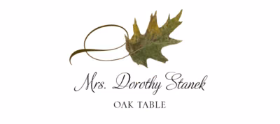 Oak Twisty Leaf Place Cards