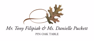 Pin Oak Twisty Leaf Place Cards