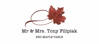 Red Maple Twisty Leaf Place Cards