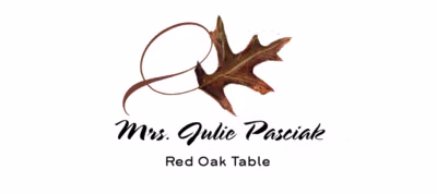 Red Oak Twisty Leaf Place Cards