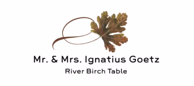 River Birch Twisty Leaf Place Cards