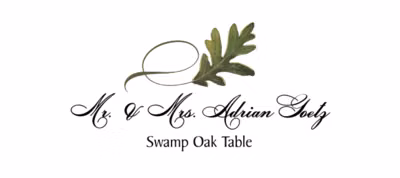 Swamp Oak Twisty Leaf Place Cards