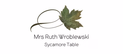 Sycamore Twisty Leaf Place Cards