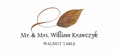Walnut Twisty Leaf Place Cards