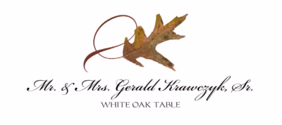 White Oak Twisty Leaf Place Cards