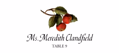 Two Apples Place Cards