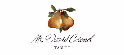 Two Pears Place Cards